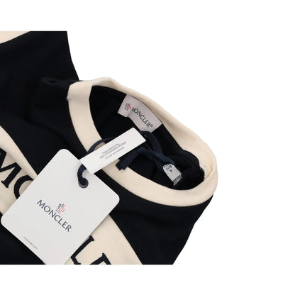 MONCLER KIDS Girls Dress Navy Mini Blue Cotton Short Sleeve Crew 4 Years RRP 248 — View 9
