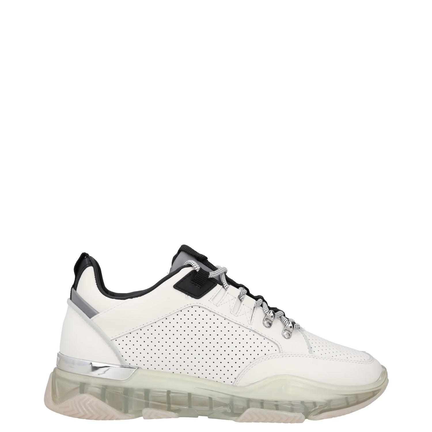 MALLET Mens Trainers White Leather Low Top Lace Up Sneakers UK 7 RRP 185