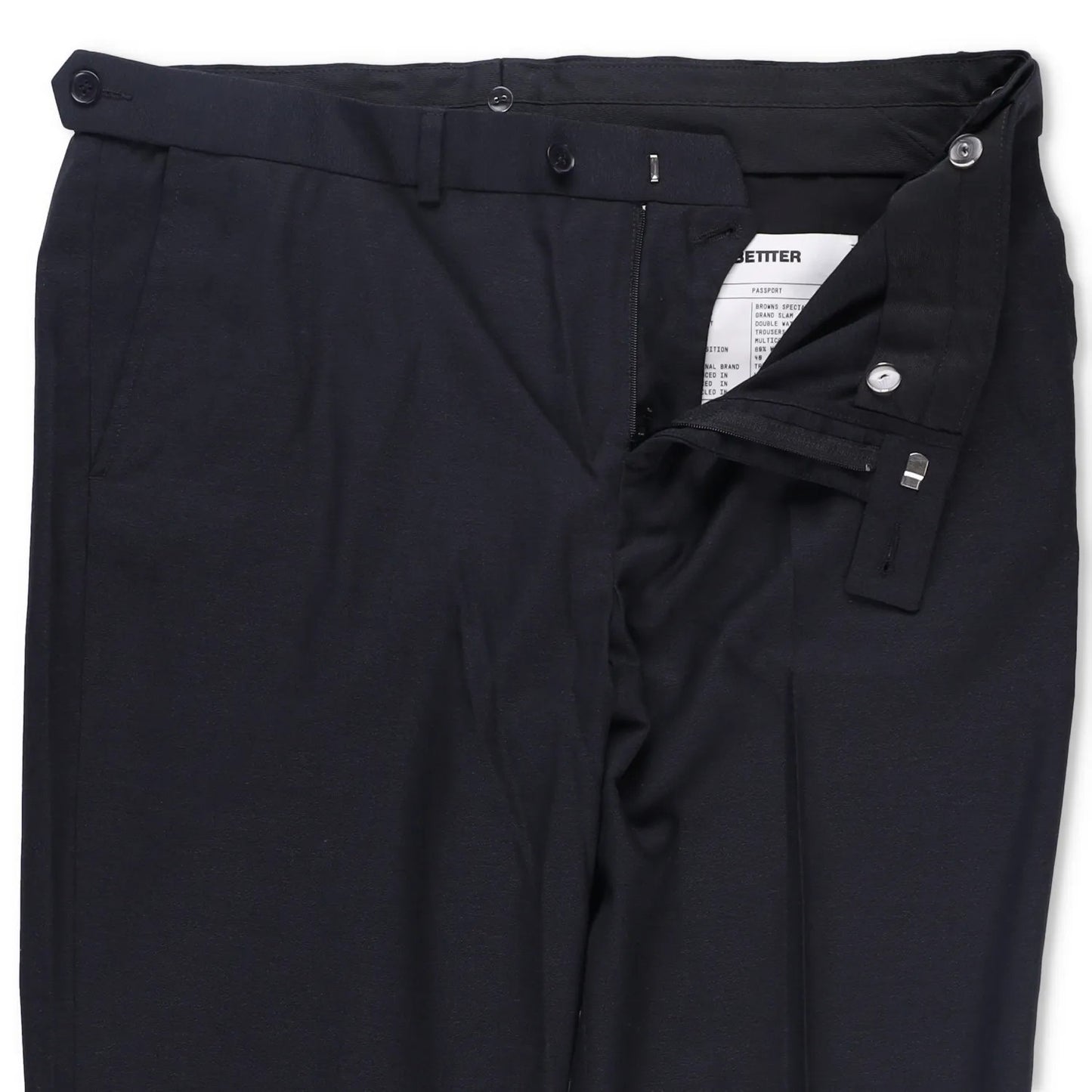 BETTTER Womens Double Waistband Trousers Slim Leg Black Grey Size L RRP 800 — View 9