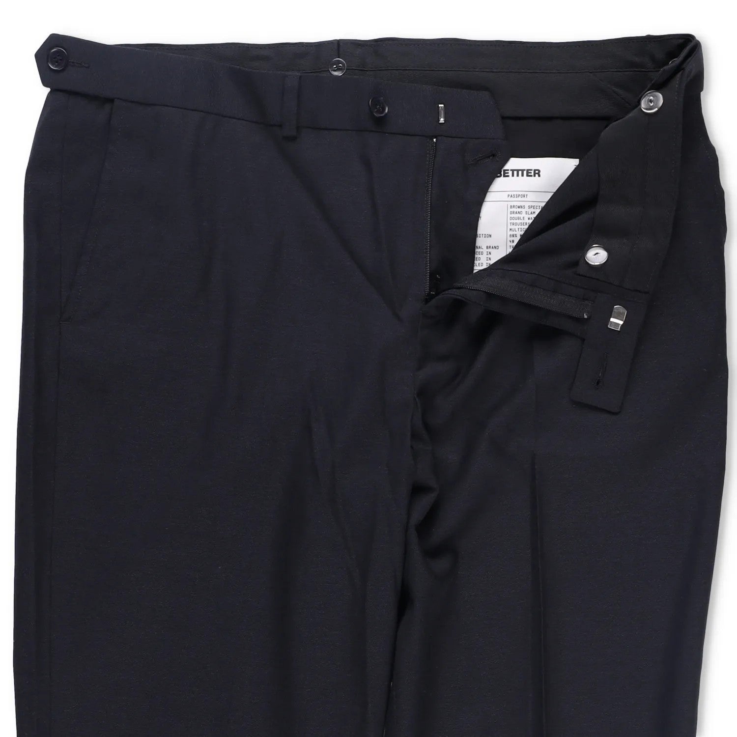 BETTTER Womens Double Waistband Trousers Slim Leg Black Grey Size L RRP 800 — View 9