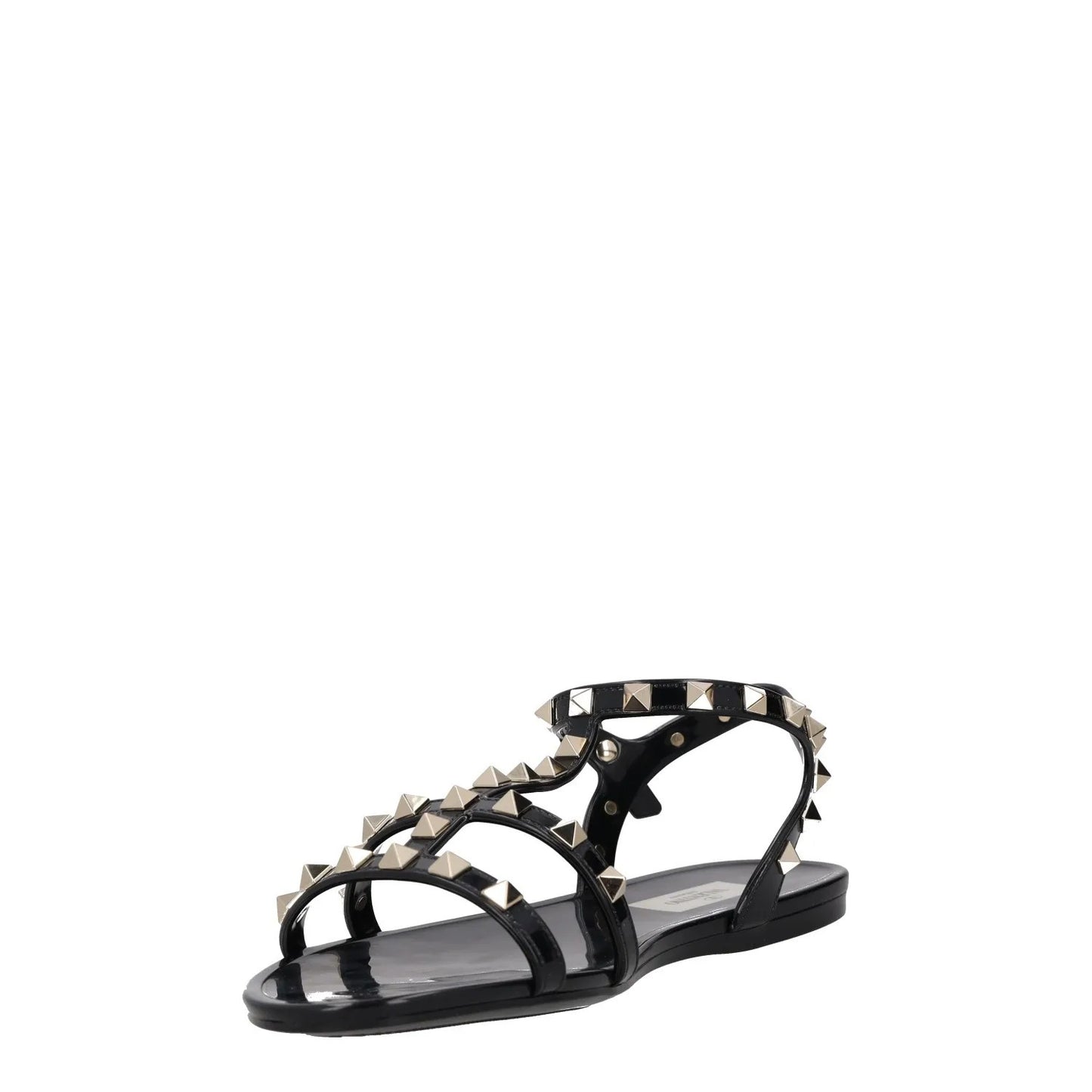 VALENTINO Womens Sandals Studded Strappy Black Synthetic Flat UK 8 RRP 780 — View 3