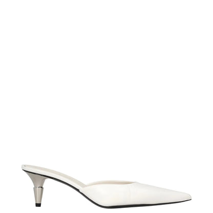 PROENZA SCHOULER Women Spike Mule Mid Pumps White Pointed Closed Toe EU38 RRP560
