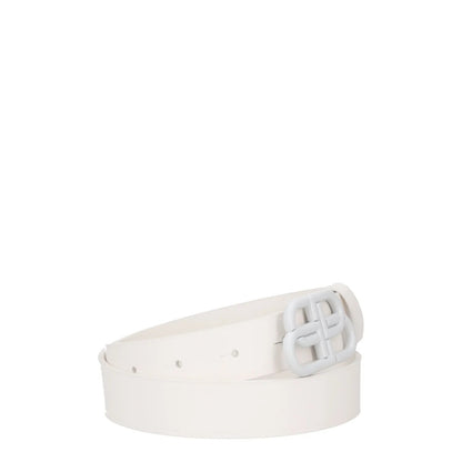 BALENCIAGA Womens Belt White Leather White Buckle Regular Width Size 85 RRP 360 — View 6