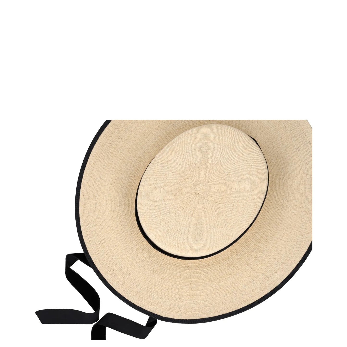 ELIURPI Womens Sun Hat Beige Straw Black Bow Accent And Trim Size M RRP 300 — View 7