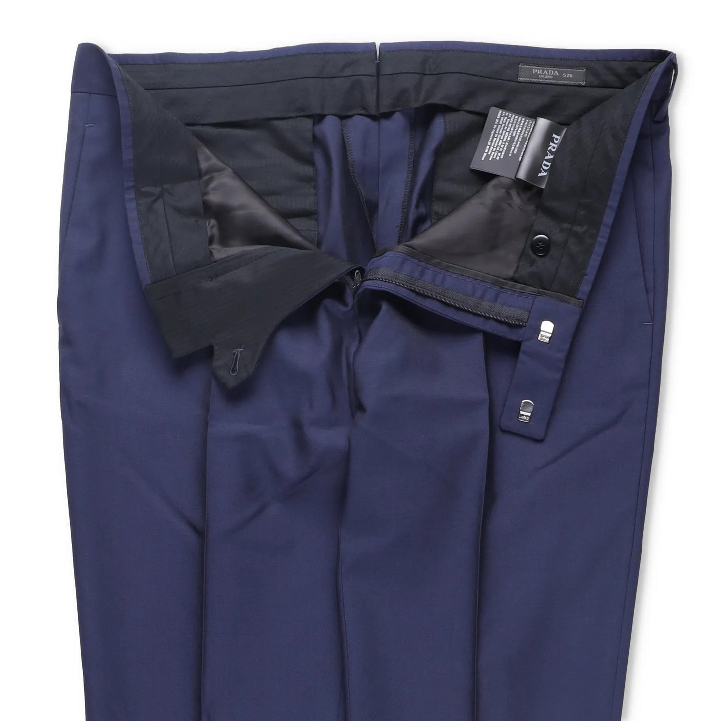 PRADA Mens Dress Pants Trousers Blue Pleated Straight Leg Size 52 R RRP 400 — View 6
