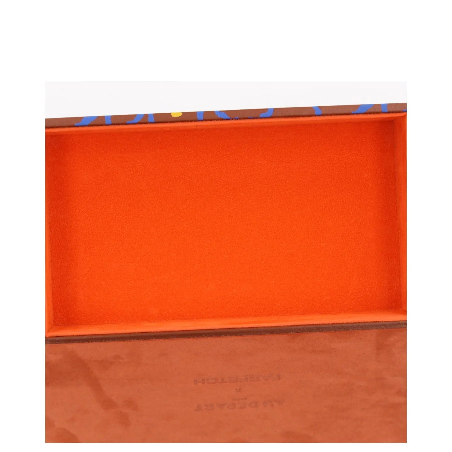 AUDEPART Jewellery Box Brown Leather All Over Print Rectangle Size 95 RRP 250 — View 6