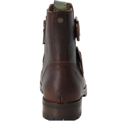 BARBOUR Womens Marina Ankle Boots Leather Brown Two Gold Buckles UK 4 RRP 140 — View 7