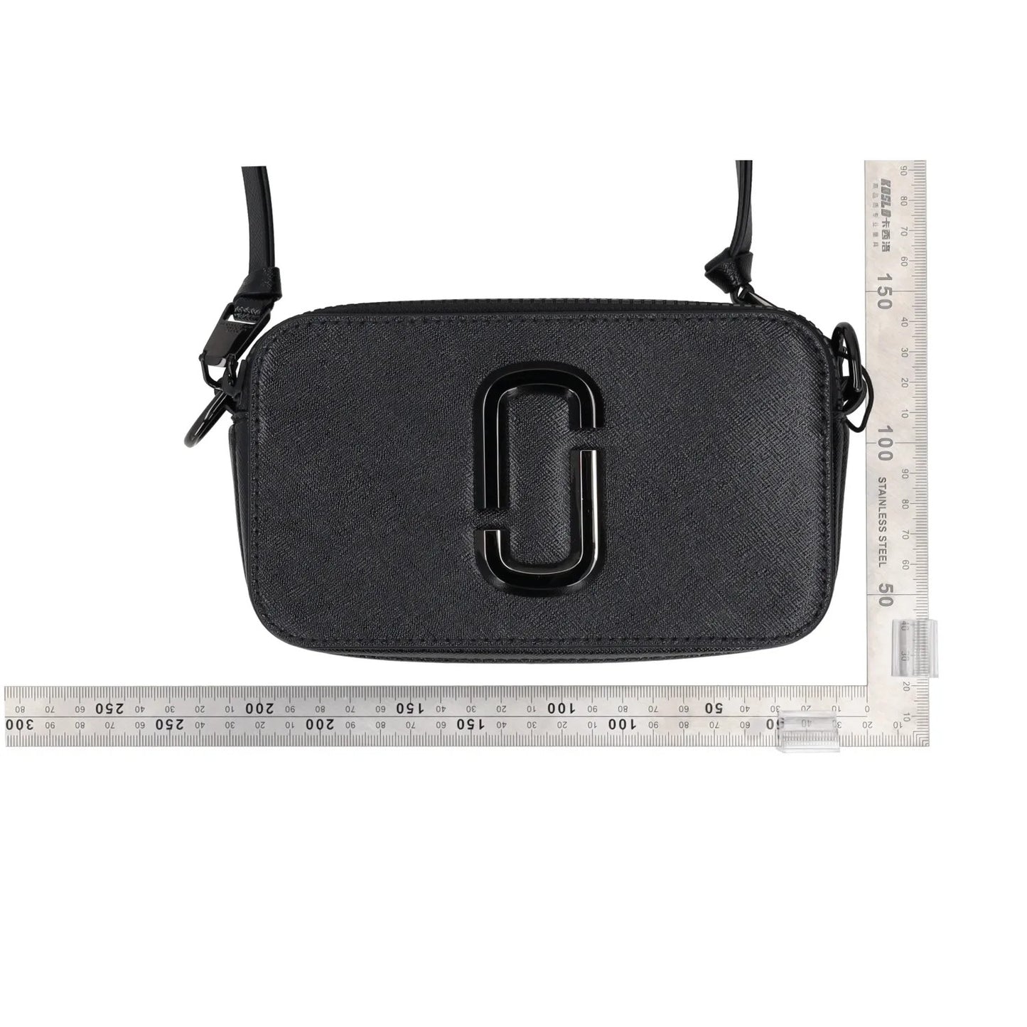 MARC JACOBS Womens Crossbody Handbag Black Leather Zip Closure M RRP 350 — View 12