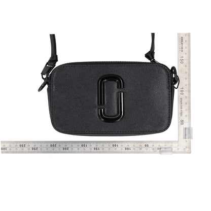 MARC JACOBS Womens Crossbody Handbag Black Leather Zip Closure M RRP 350 — View 12