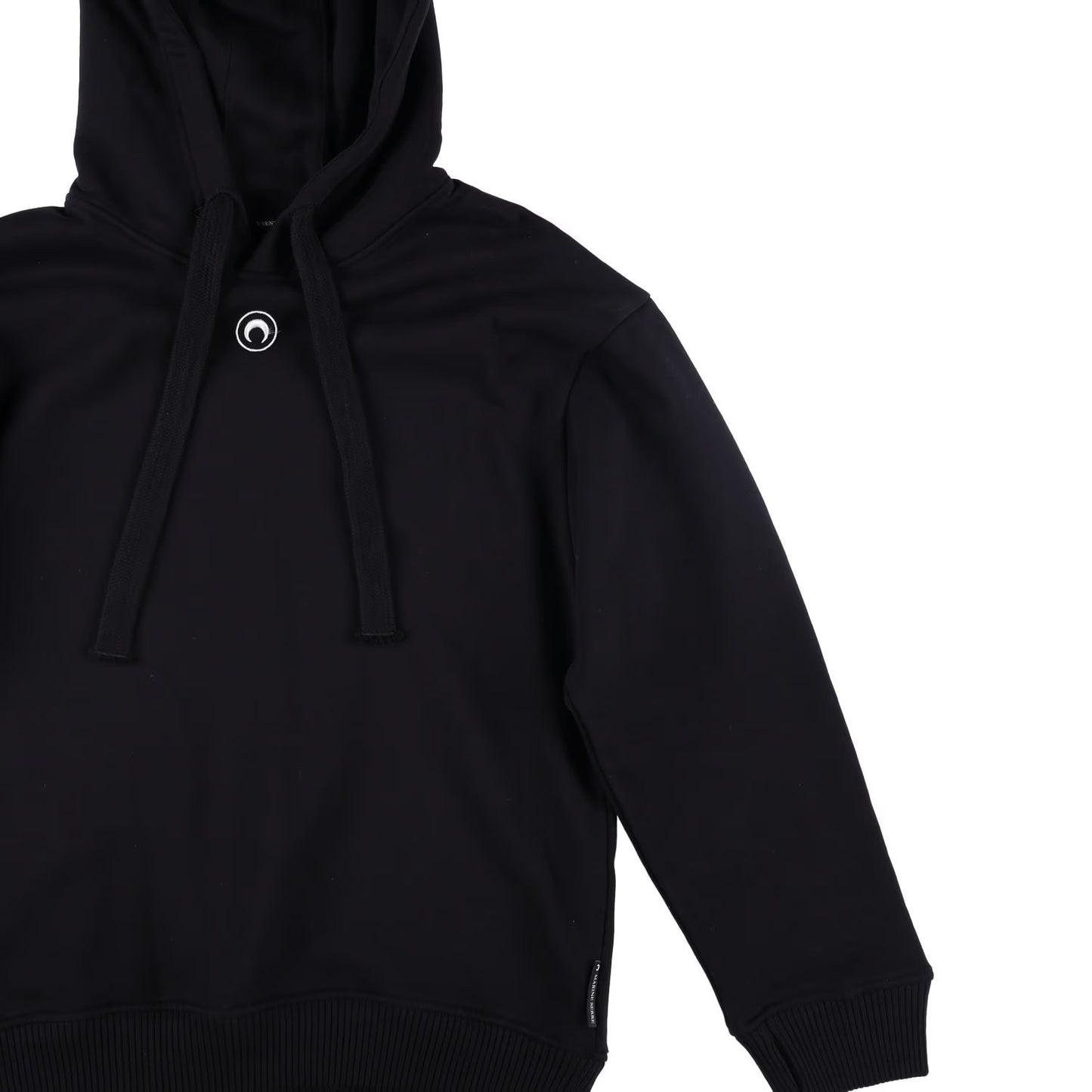 MARINE SERRE Womens Organic Cotton Fleece Hoodie Black Logo Size XS RRP 330 — View 6