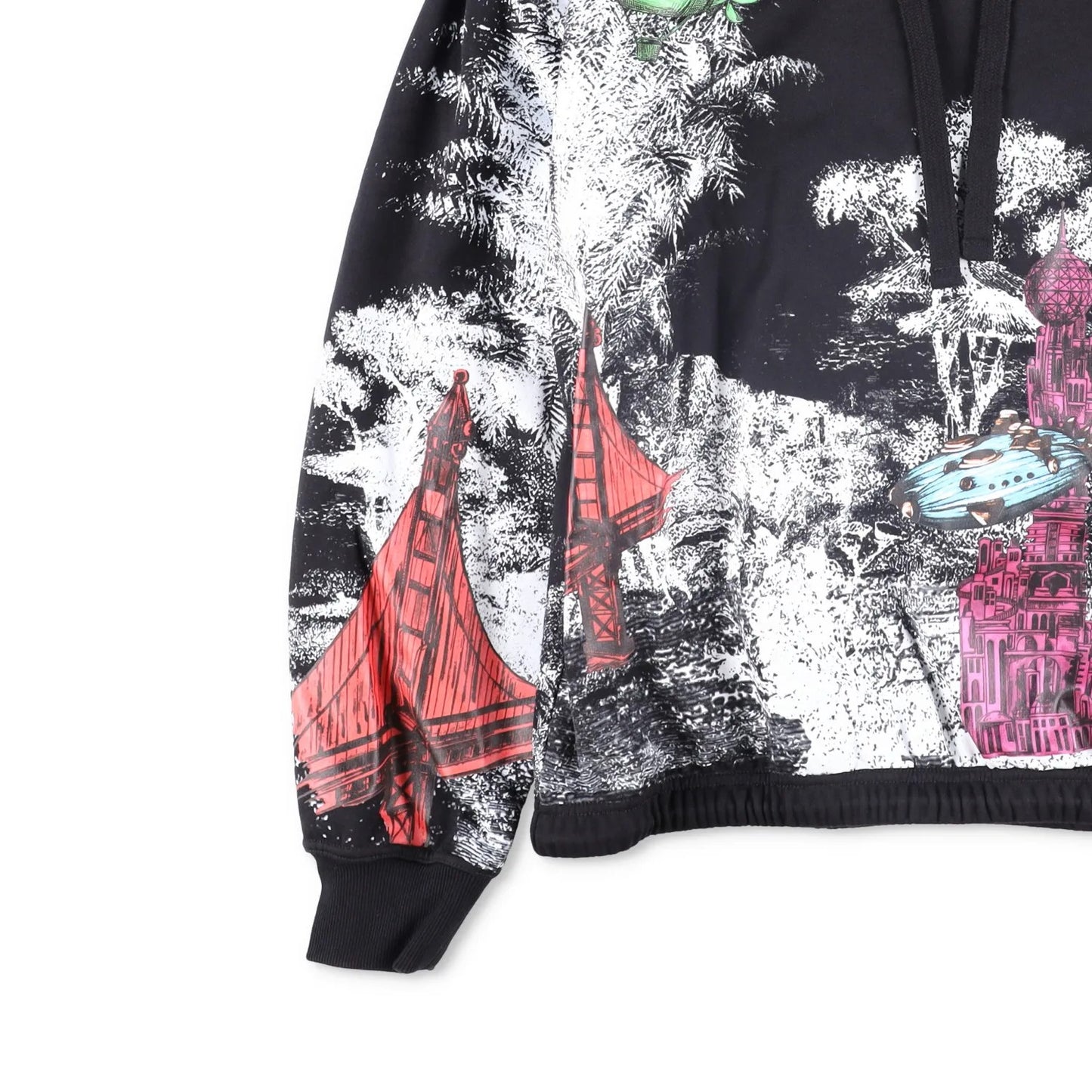 VALENTINO Unisex Adults Hoodie Cotton Multicoloured Graphic Size M RRP 650 — View 3