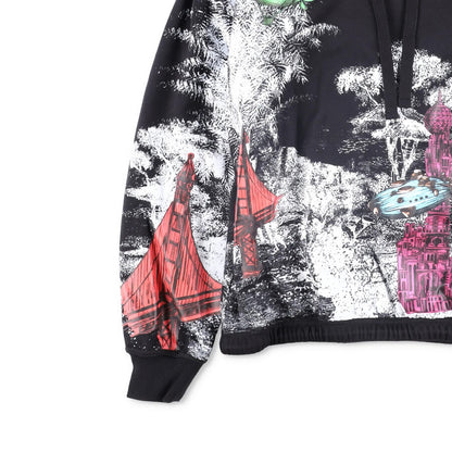 VALENTINO Unisex Adults Hoodie Cotton Multicoloured Graphic Size M RRP 650 — View 3