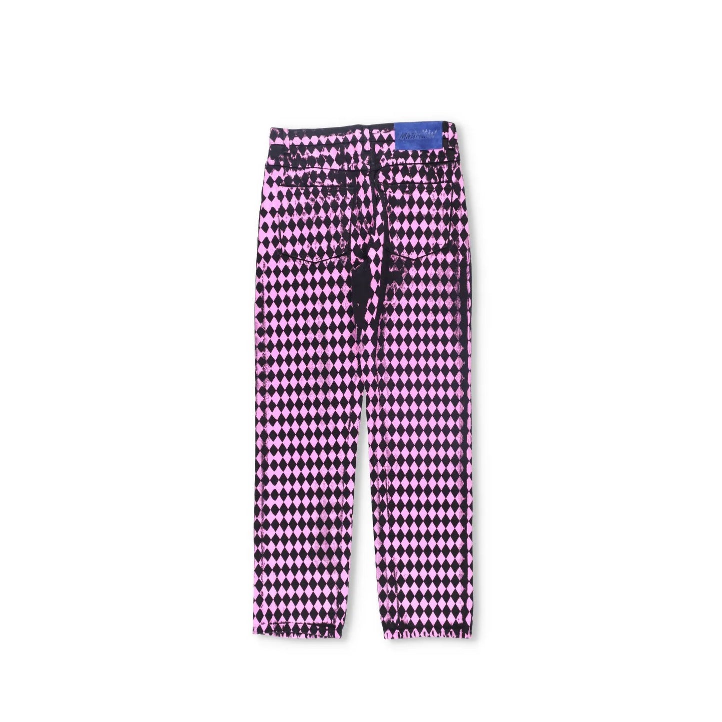 MAXIMILIAN Mens Trousers Diamond Pattern Pink Black Buttoned Size M RRP 300 — View 11