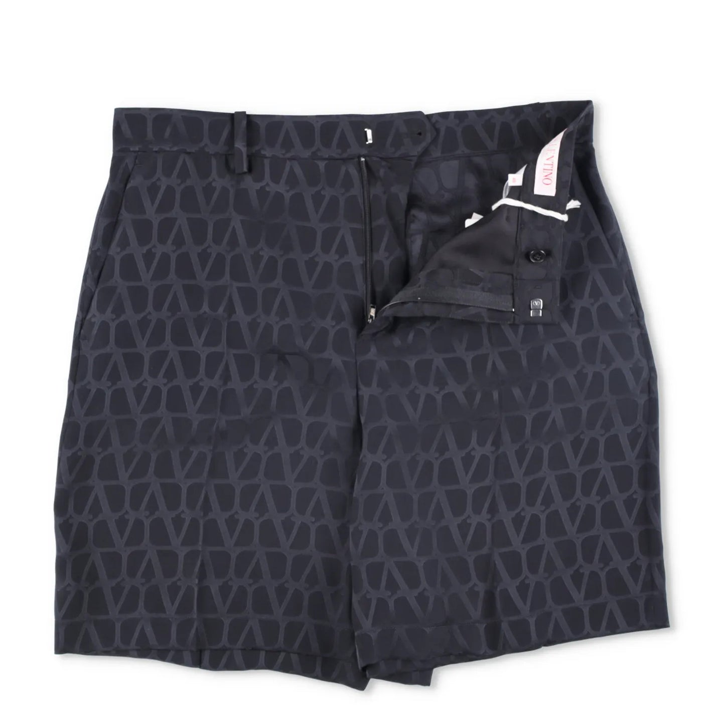 VALENTINO Mens Bermuda Shorts Silk Jacquard Toile Iconograph Black 46 RRP 1290 — View 6