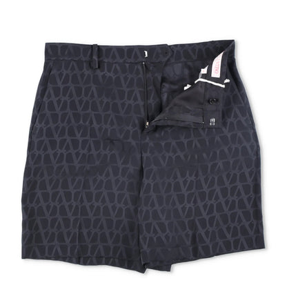 VALENTINO Mens Bermuda Shorts Silk Jacquard Toile Iconograph Black 46 RRP 1290 — View 6