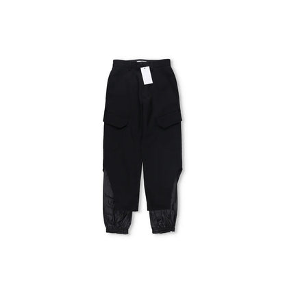 DELADA Mens Cargo Trousers Black Wool Blend Elastic Cuffs Size 25 RRP 250 — View 5