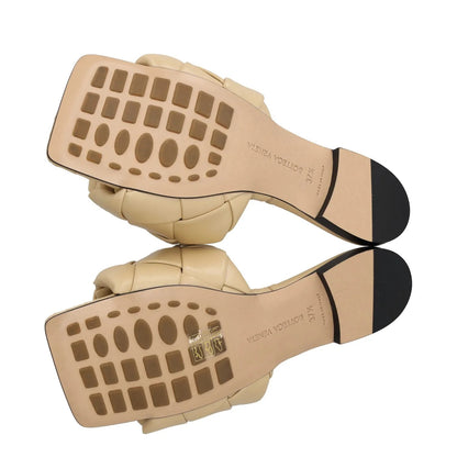 BOTTEGA VENETA Womens Sliders Flat Beige Leather Woven Slip On UK 4.5 RRP 1010 — View 8