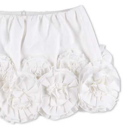 SHUSHU TONG Womens Floral Embellished Fluffy Mini Skirt White Size 12 RRP 510 — View 3
