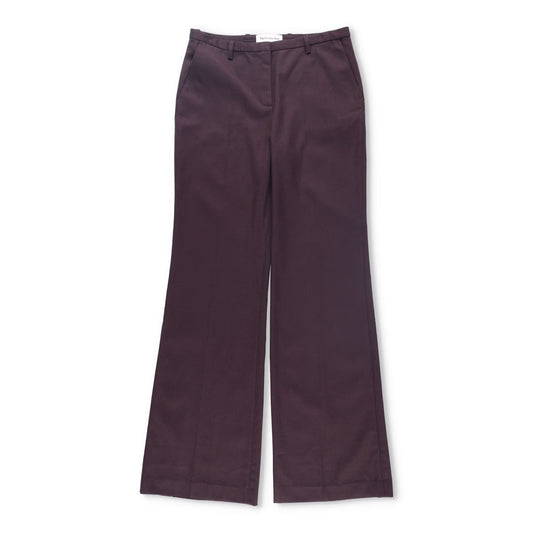 FRANKIE SHOP Womens Lyra Flared Pants Purple Flat Front Zipped Size M RRP 212.1