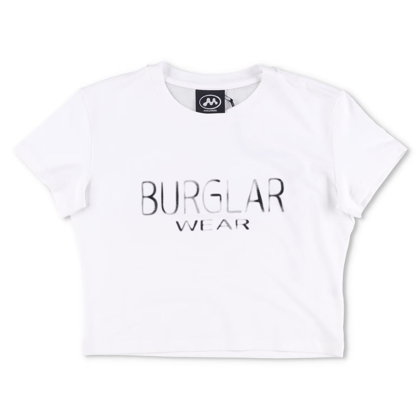 MOWALOLA Womens T-Shirt Short Sleeve Crew Neck Thin Burglar Wear White XS RRP135