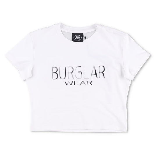 MOWALOLA Womens T-Shirt Short Sleeve Crew Neck Thin Burglar Wear White XS RRP135