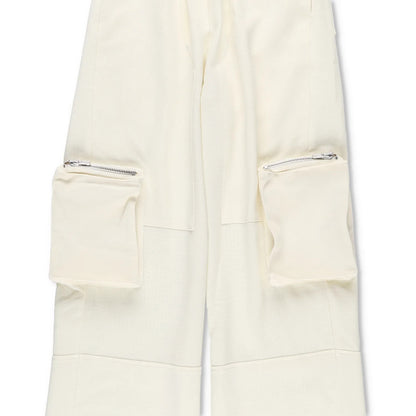 PARIS GEORGIA Womens Trousers Ivory White Wide Leg Side Pockets Size L RRP 250 — View 3