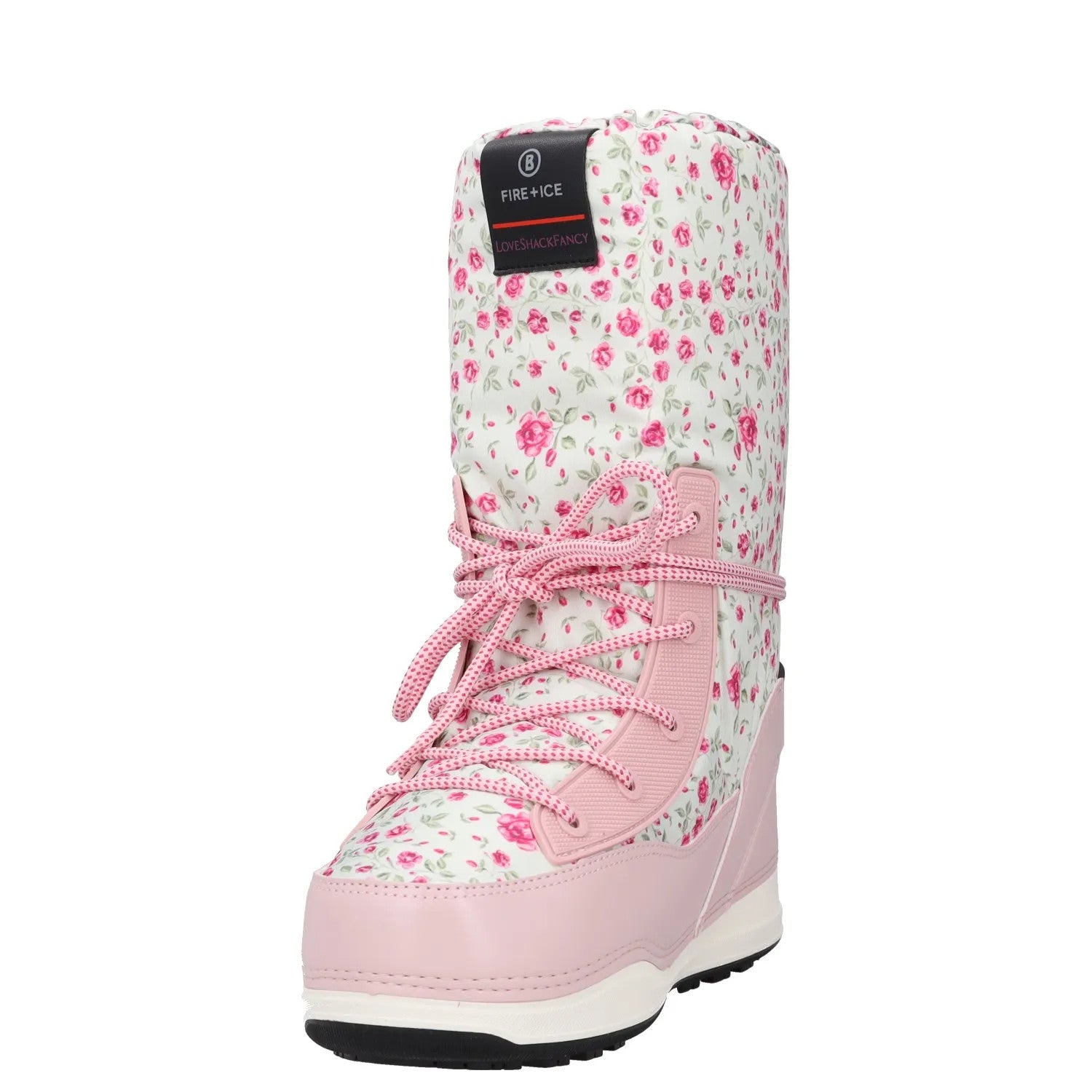 BOGNER Womens Snow Boots Pink Synthetic Laced Mid Calf Multi Pattern UK 5 RRP275 — View 3