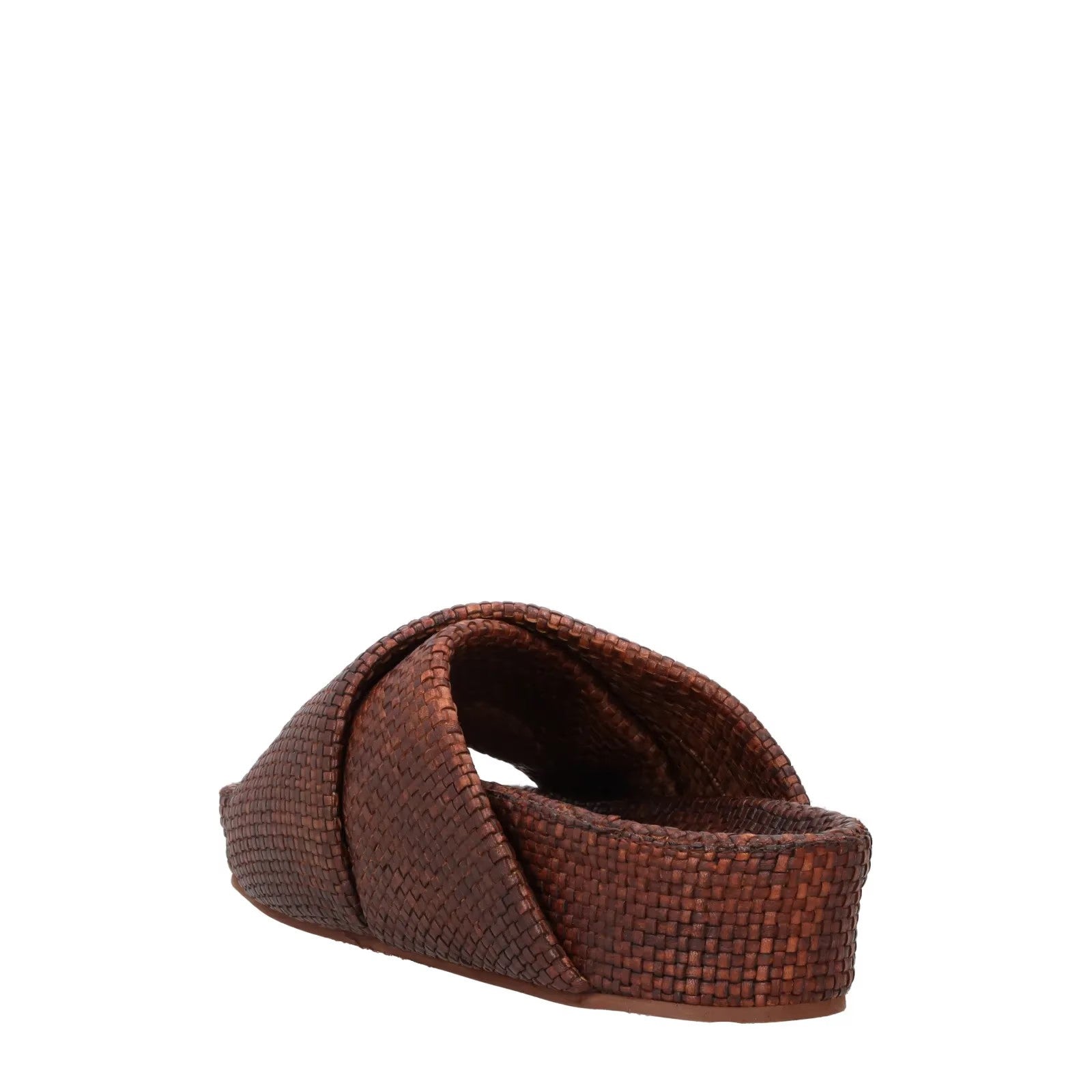 ST AGNI Womens Flatform Cross Slides Woven Leather Brown Comfy UK7 RRP 250 — View 5