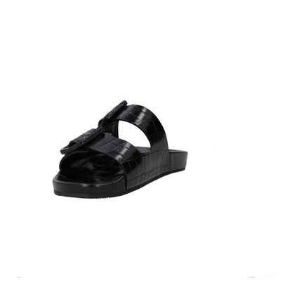 BALENCIAGA Womens Slider Sandals Buckle Comfort Black Leather UK 7 RRP 490 — View 3
