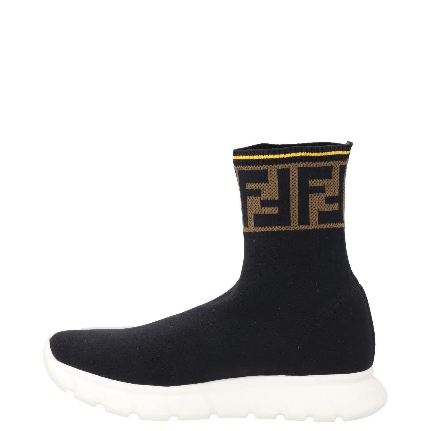 FENDI Boys Trainers Black Synthetic Knit Sock  Pull On Rubber Sole EU 31 RRP 175 — View 4
