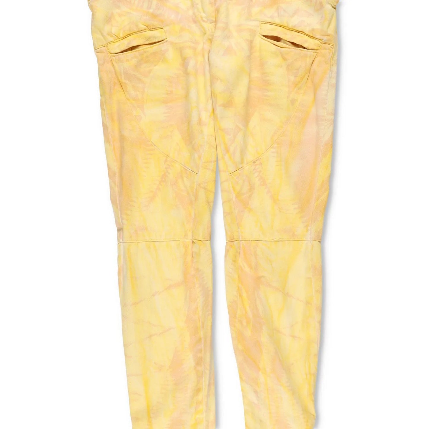 BALMAIN Womens Skinny Jeans Cotton Blend Yellow Back To Front Size 38 RRP 650 — View 3