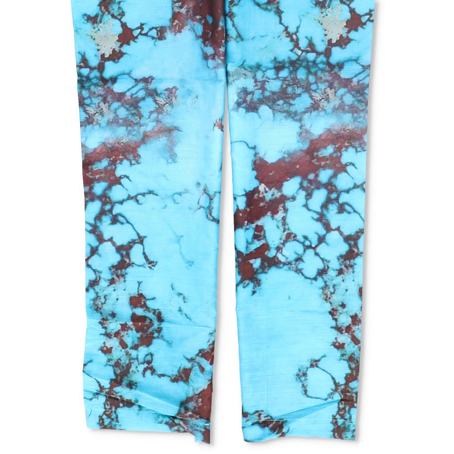 LOUISA BALLOU Womens Trousers Wide Straight Leg Turquoise Stone Blue XS RRP 510 — View 4