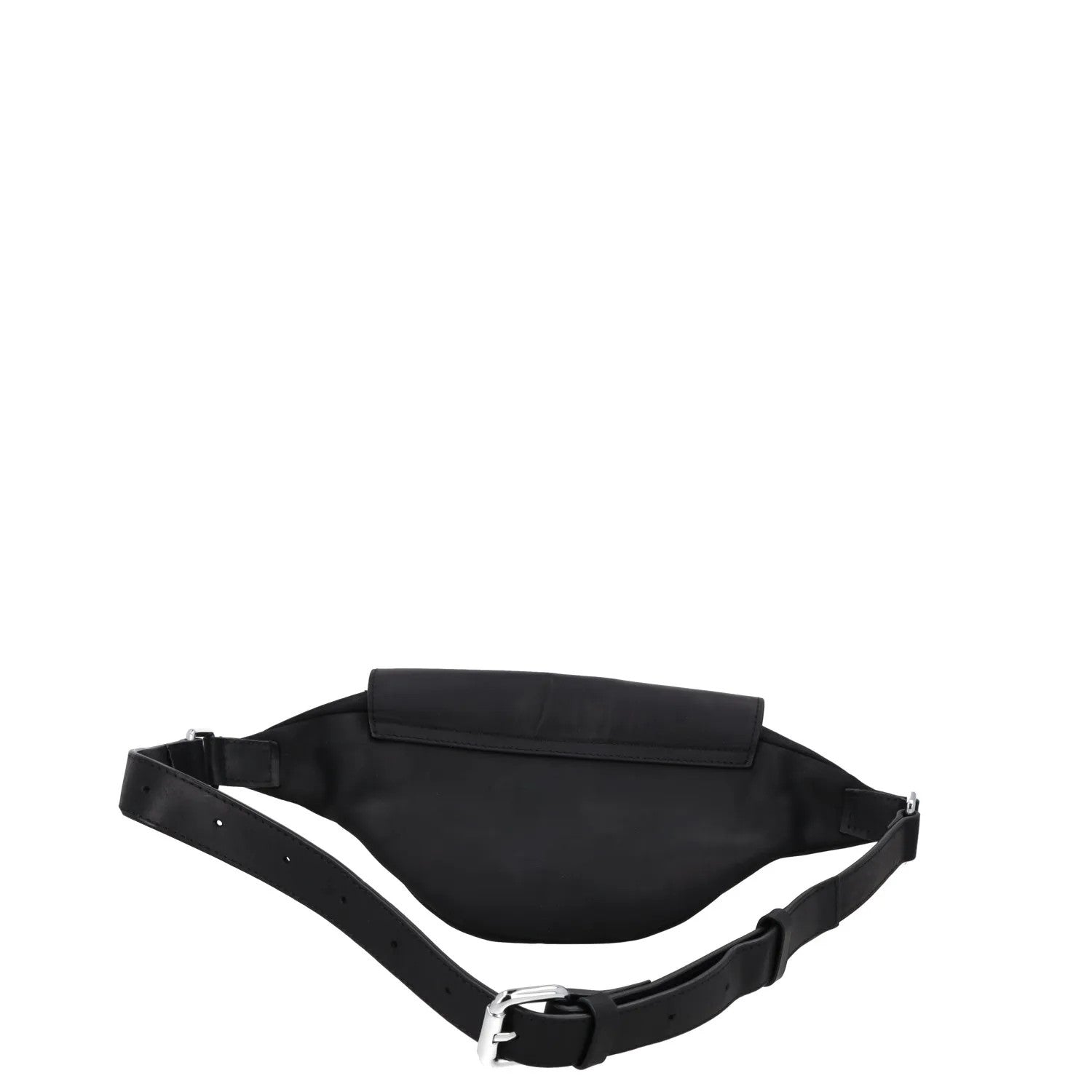 MYL BERLIN Womens Black Leather Waist Pack Flap Closure Adjustable S RRP 125 — View 5