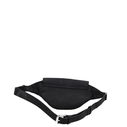 MYL BERLIN Womens Black Leather Waist Pack Flap Closure Adjustable S RRP 125 — View 5