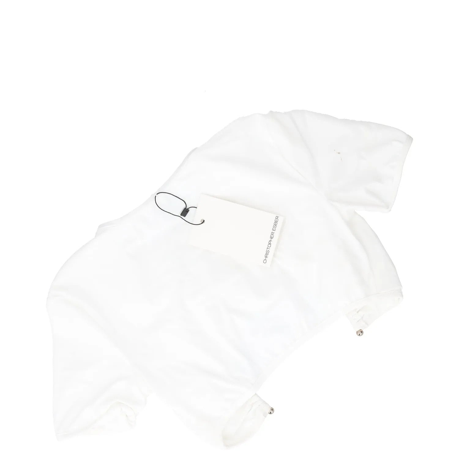 CHRISTOPHER ESBER Womens U Prong Bikini Top Short Sleeve Crew White UK 8 RRP 150 — View 3