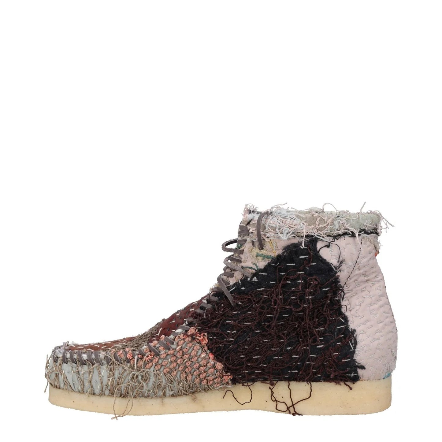 BY WALID Mens Moccasin High Top Shoes Multicoloured Leather Lace Up  UK 8 RRP700 — View 4