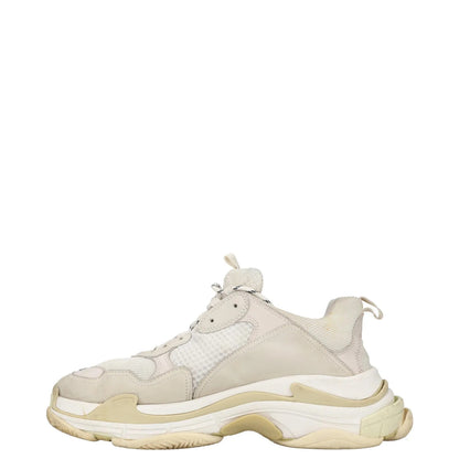 BALENCIAGA Womens Trainers White Leather Low Top Lace Up Sneaker UK 12 RRP 750 — View 4