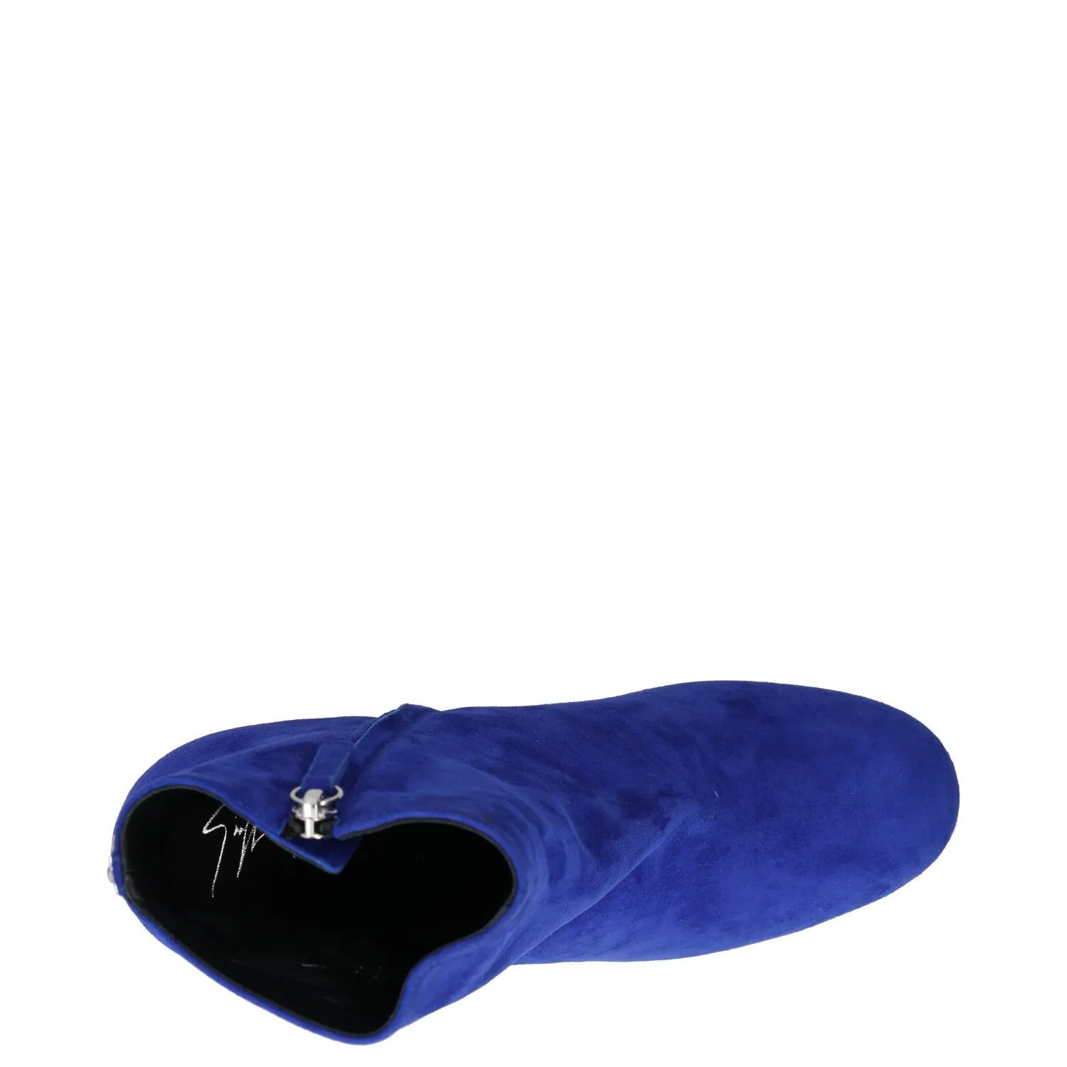 GIUSEPPE ZANOTTI Womens Ankle Boots Blue Leather Metallic Heel Zip UK 4 RRP 400 — View 7