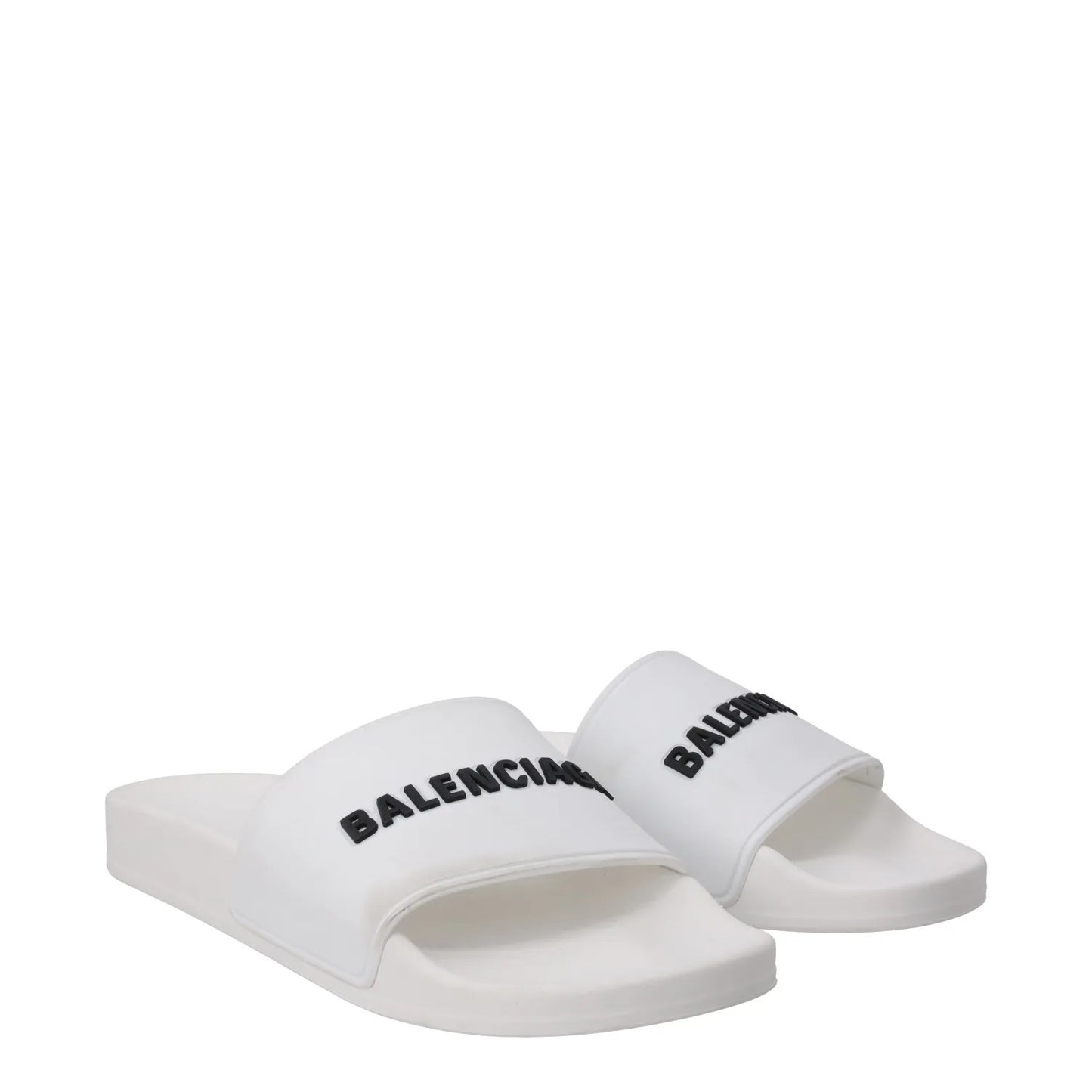 BALENCIAGA Women Piscini Pool Slide Rubber Flat Heel Sandal White UK 4 RRP 310 — View 8