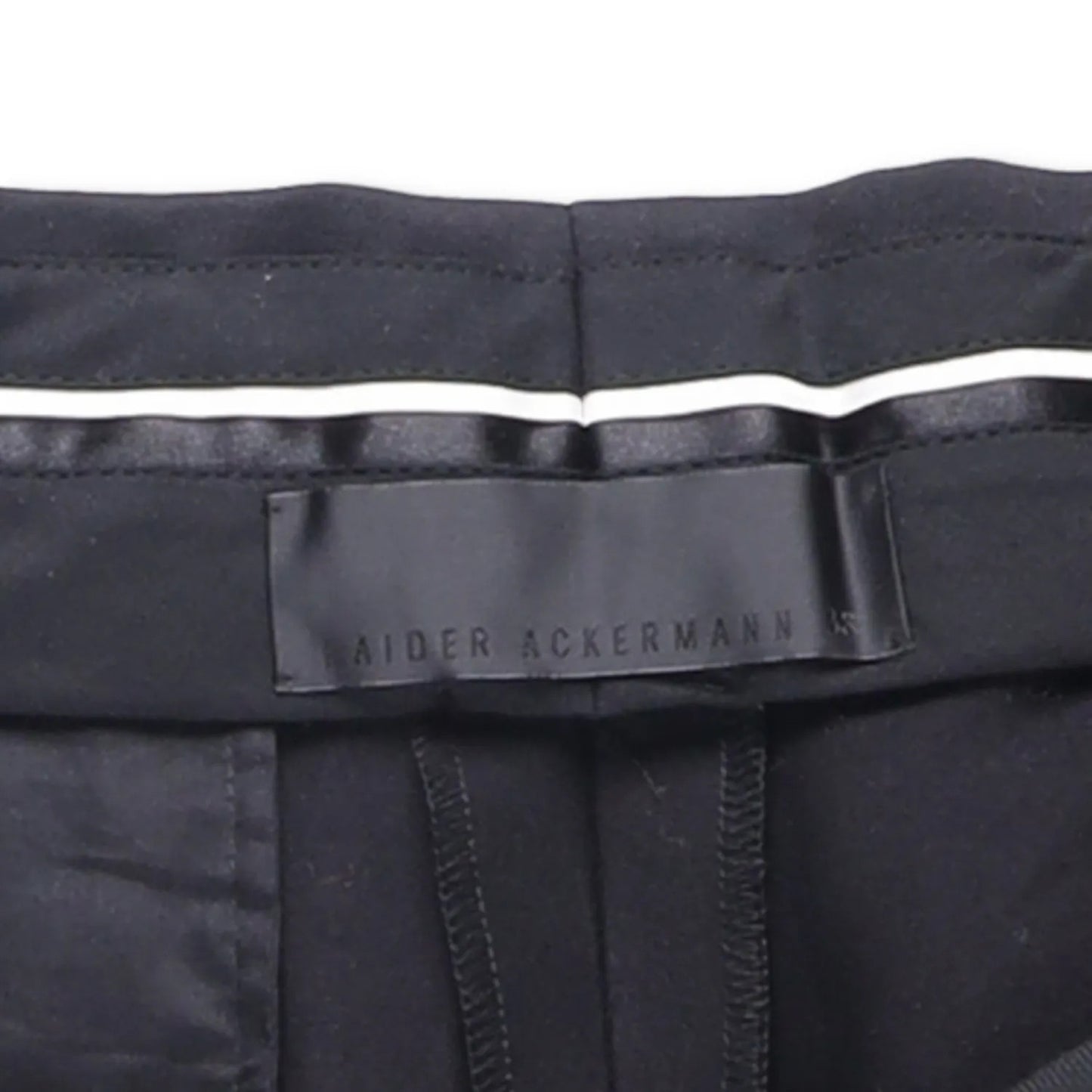 HAIDER ACKERMANN Mens Dress Pants Silk Cotton Blend Pleated Black Size 38 RRP600 — View 9