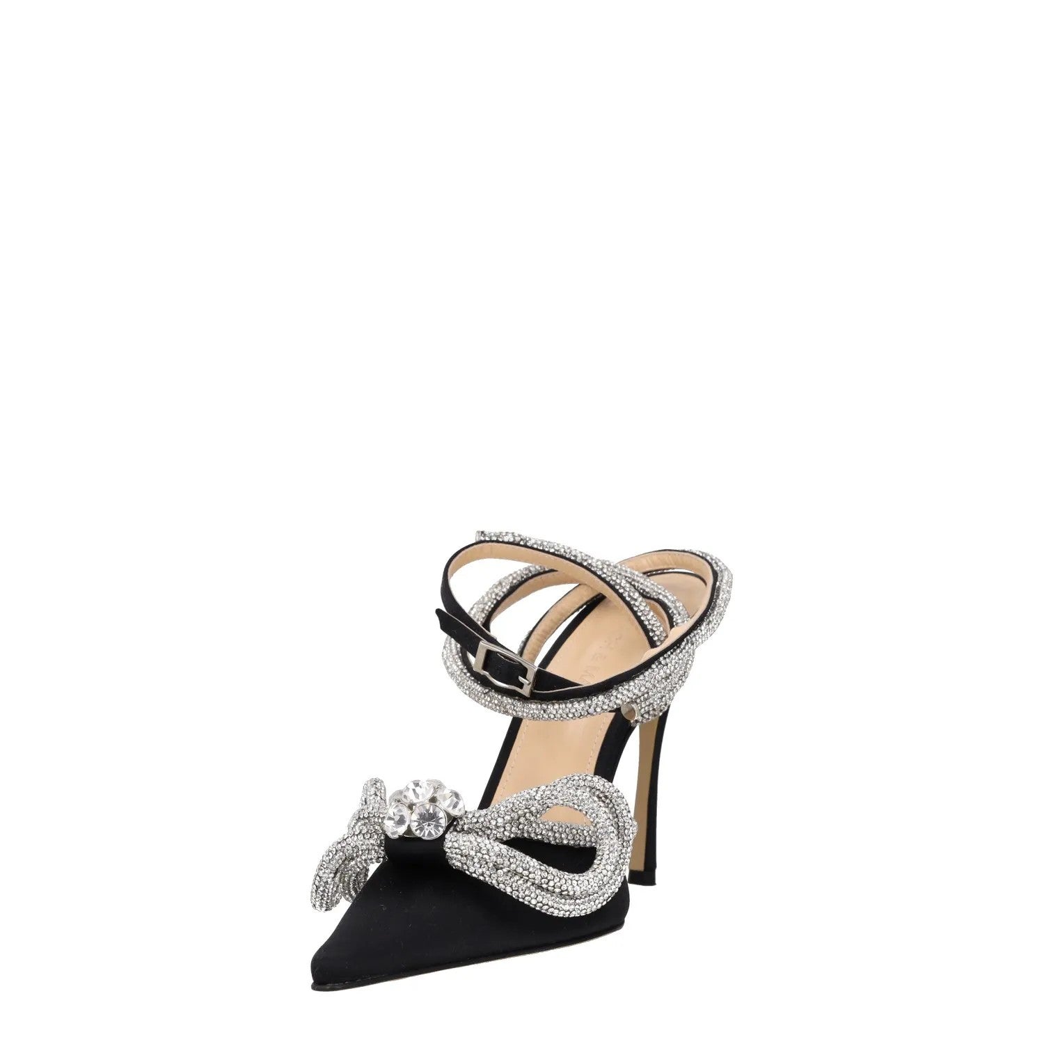 MACH & MACH Womens Rhinestone Stiletto Heels Black Silver Synthetic UK3.5 RRP825 — View 3