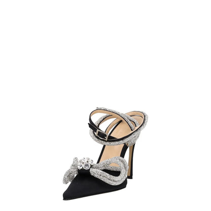 MACH & MACH Womens Rhinestone Stiletto Heels Black Silver Synthetic UK3.5 RRP825 — View 3
