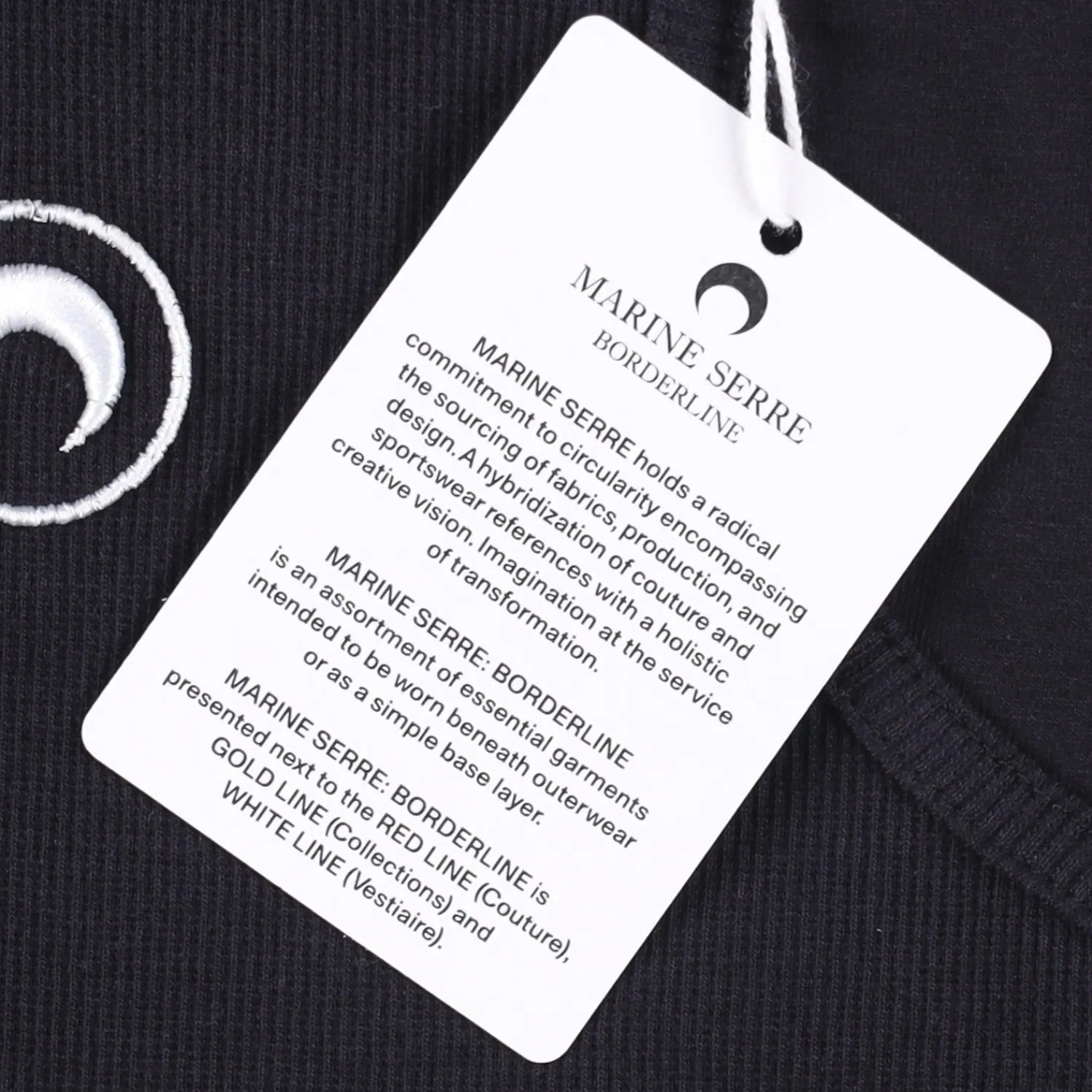 MARINE SERRE Womens Organic Cotton Rib 2X2 One-Piece Bodysuit Black XS RRP 260 — View 6