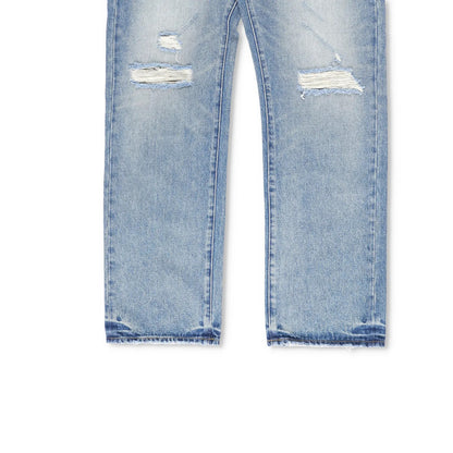 PURPLE BRAND Mens Vintage Knee Slit Blue Straight Leg Jeans Size 34 RRP 325 — View 4