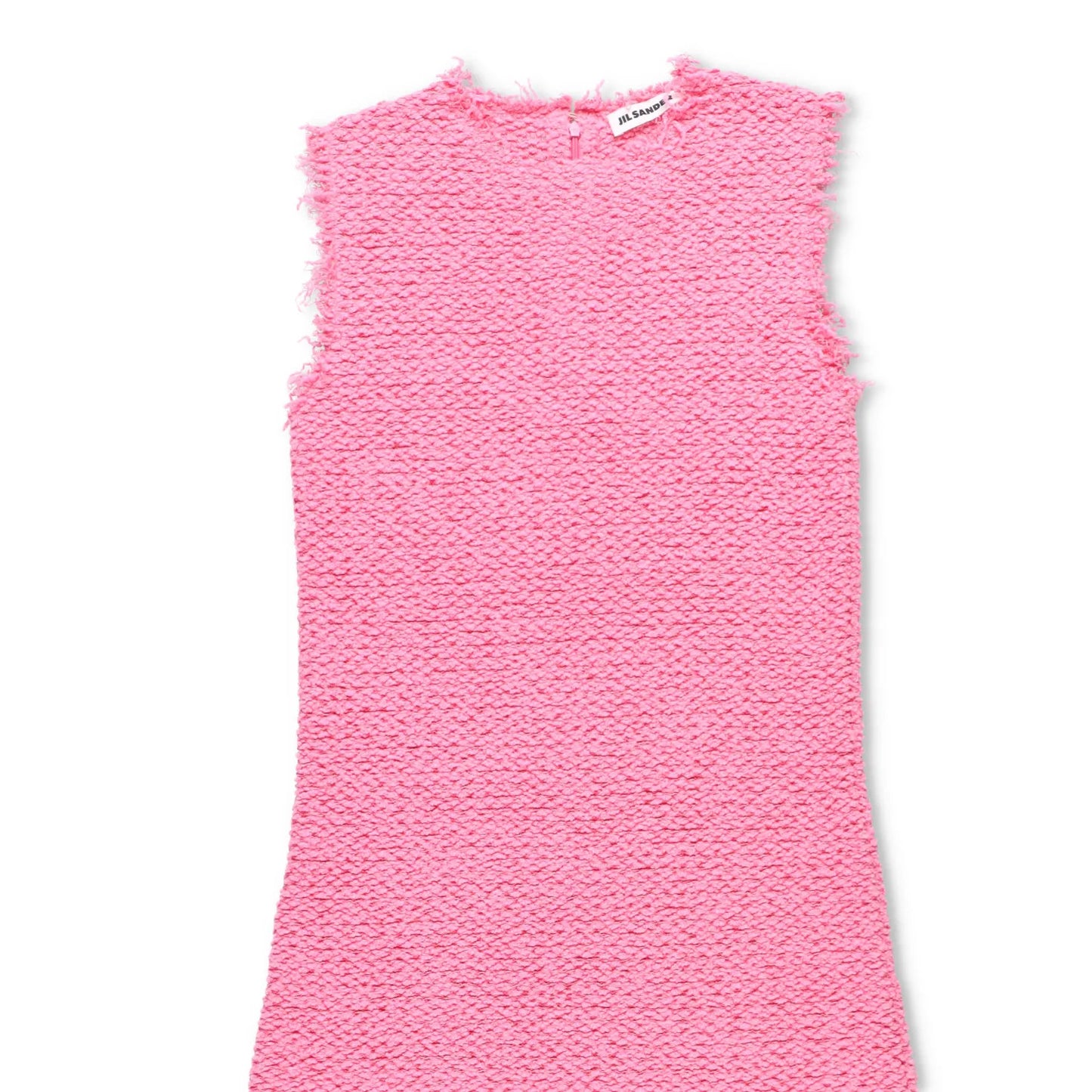JIL SANDER Womens Midi Dress Sleeveless Flared Hem Frayed Edges Pink 36 RRP 2080 — View 3