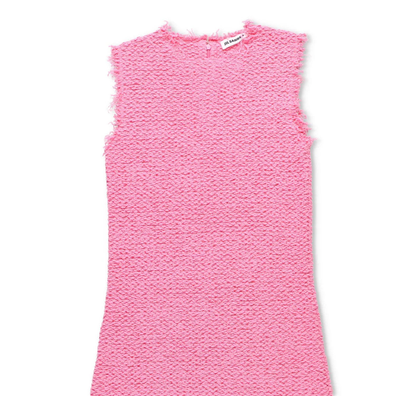 JIL SANDER Womens Midi Dress Sleeveless Flared Hem Frayed Edges Pink 36 RRP 2080 — View 3
