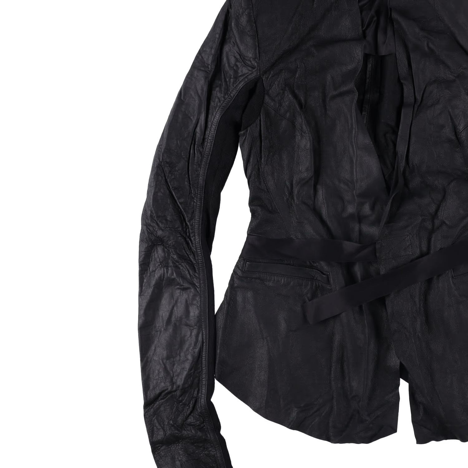 RICK OWENS Women Rick Jacket Blazer V-Neck Long Sleeve Black Size 38 RRP 1340 — View 4