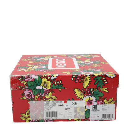 KENZO Womens Yama Lace Boots Leather Casual White Red Floral Size 39 RRP 735 — View 11