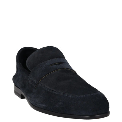 HARRYS Mens Dress Loafers Blue Suede Leather Slip On Elegant UK 8 RRP 250 — View 2