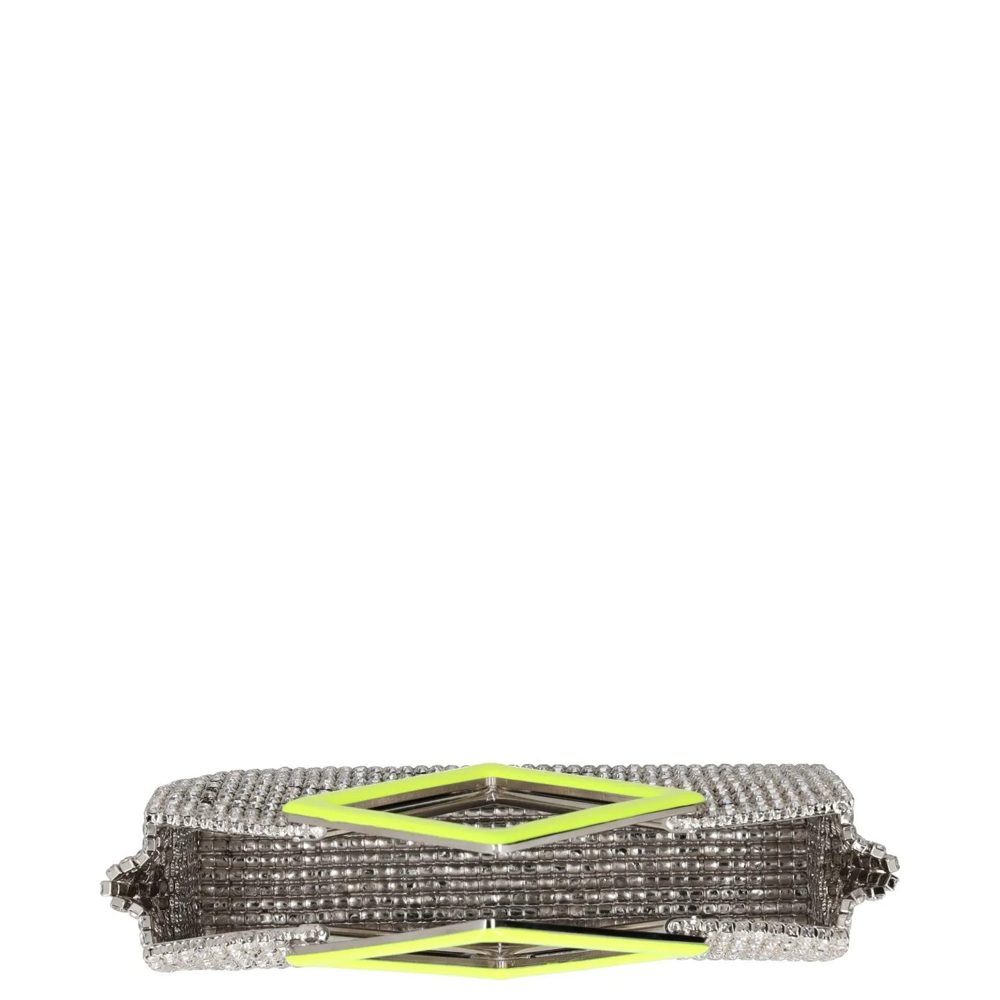 L'ALINGI Womens Clutch Handbag Silver Yellow Metal Rhinestones S RRP 700 — View 7